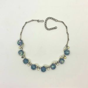Vintage blue acrylic choker